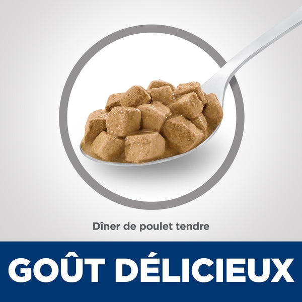 Hill's Science Diet - Dîner de Poulet Tendre en Sauce - Nourriture Humide pour Chats Adultes 1-6 Ans