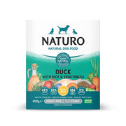 Naturo - Canard, Riz et Légumes - Nourriture Humide pour Chiens Adultes 1-7 Ans en Sachet