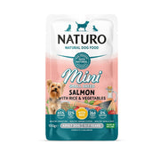 Naturo Mini - Saumon, Riz et Légumes - Nourriture Humide pour Chiens Adultes 1-7 Ans en Sachet