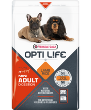 Opti Life - Mini Adulte Digestion, Agneau & Riz - Nourriture Sèche pour Chiens