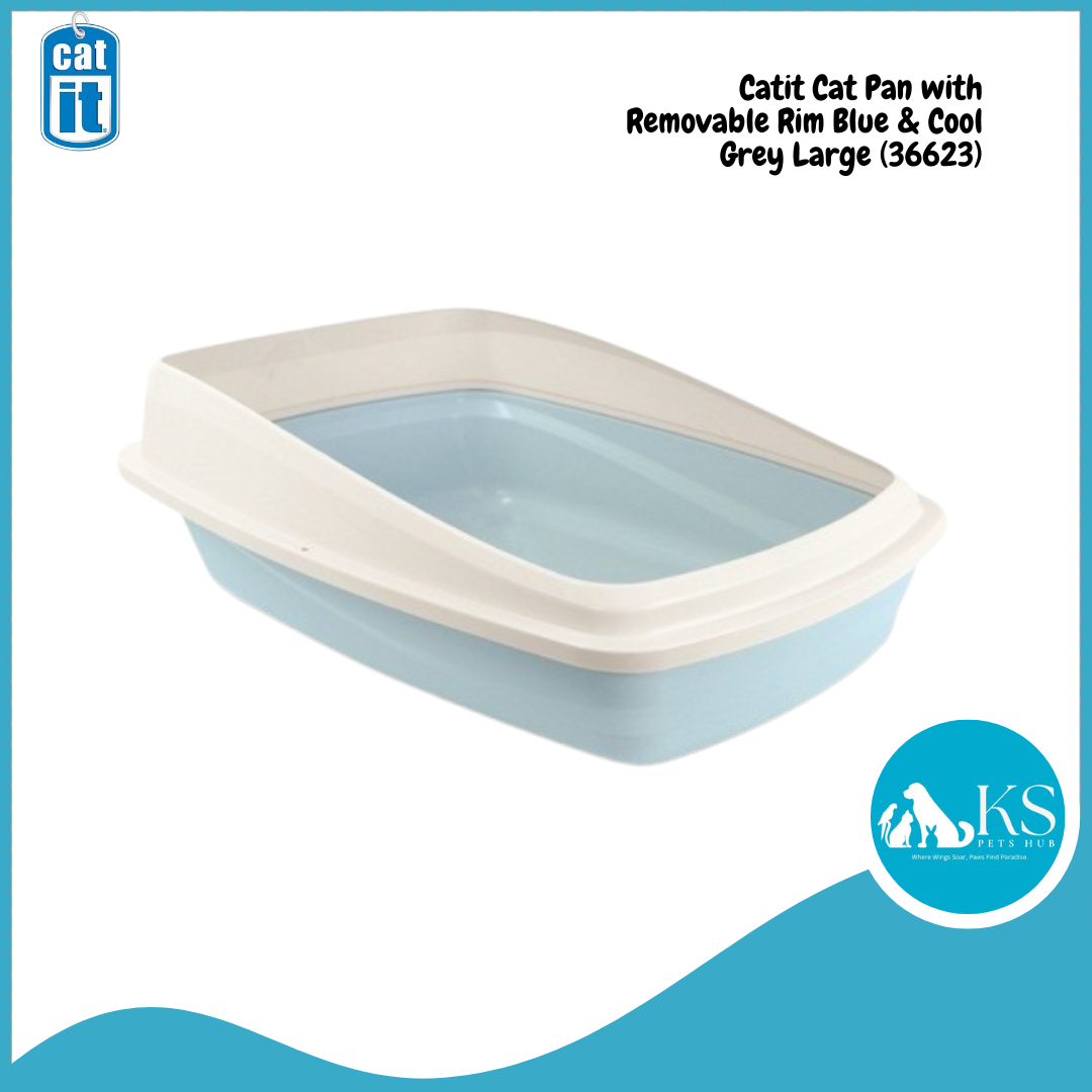 *CATIT Bac à Litière L Bleu & Gris Clair