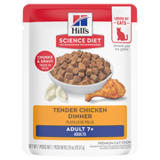 Hill's Science Diet - Chat Senior 7+ Poulet Tendre en Sauce - Nourriture Humide pour Chats en Sachet