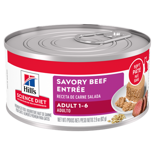 Hill's Science Diet - Entrée de Boeuf Savoureuse - Nourriture Humide pour Chats Adultes 1-6 Ans