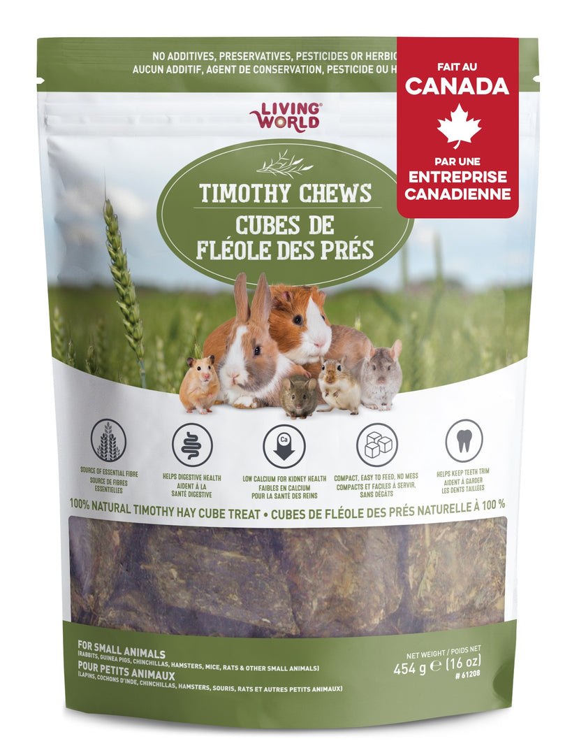 Living World - Timothy Chews Cubes de Fléole des Prés - Gâteries pour Rongeurs