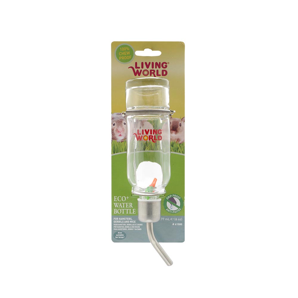 Living World - Bouteille à Eau Eco+ en Verre - Abreuvoir pour Rongeurs