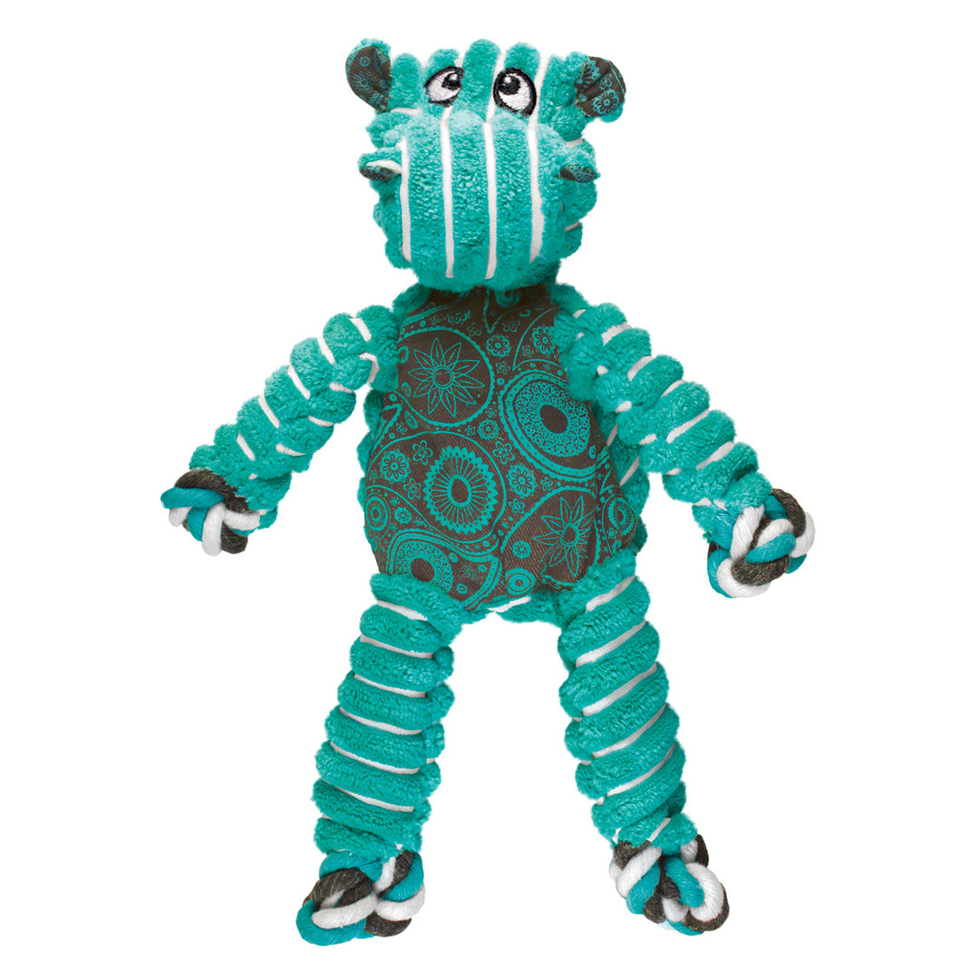 Kong - Floppy Knots Hippopotame - Jouet en Peluche avec Couineur pour Chiens
