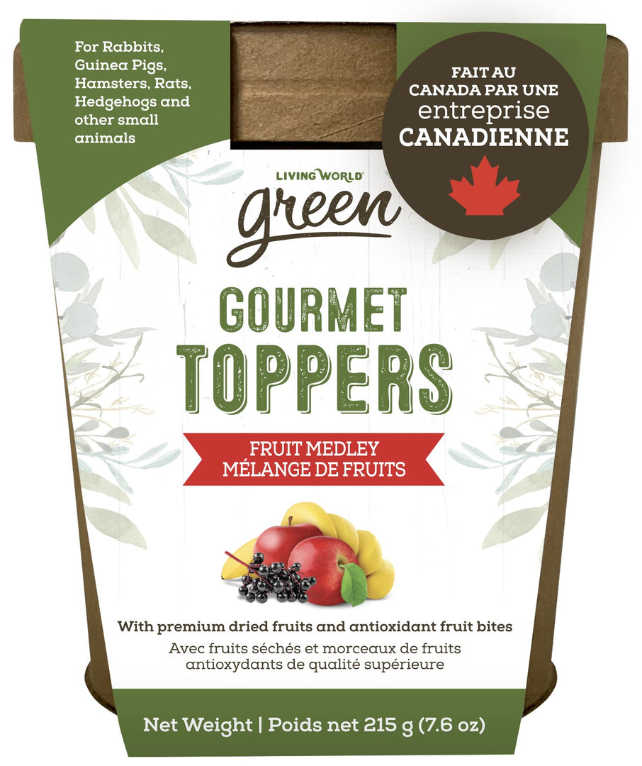 Living World Green - Gourmet Toppers Mélange de Fruits - Gâteries pour Rongeurs