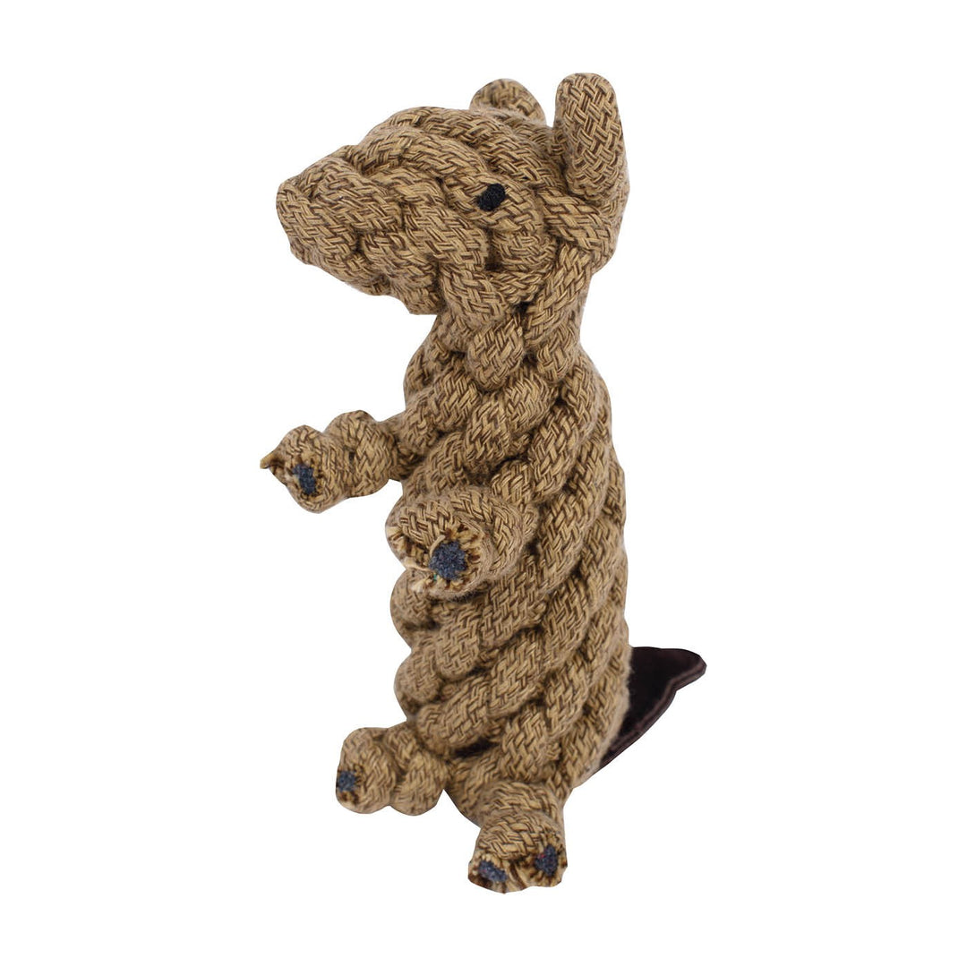 Shedrow K9- Jouet Castor en Corde Tressé pour Chiens, 7"