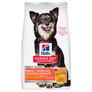 Hill's Science Diet - Digestion Parfaite (Perfect Digestion), Petites Bouchées Poulet et Orge - Nourriture Sèche pour Chiens Adultes 1-6 Ans
