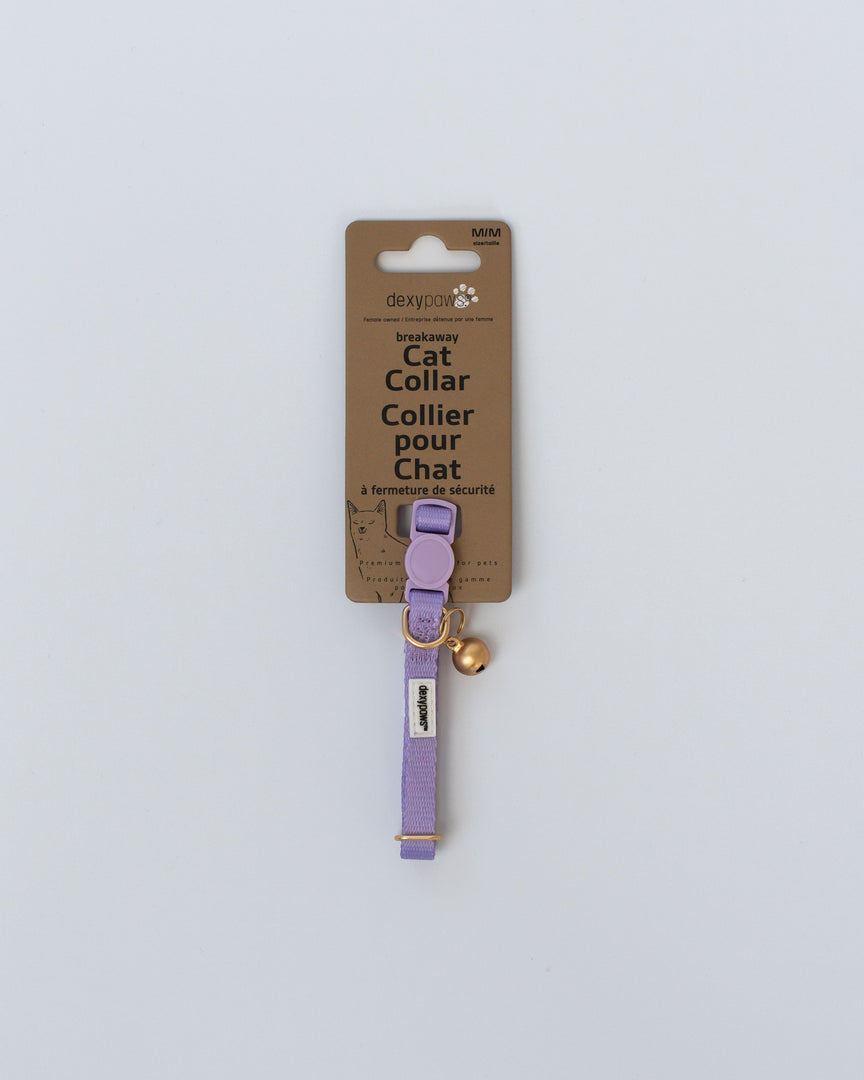 DEXYPAWS Chat Collier Polyester S Lilas