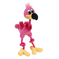 Dogit Puppy Luvz - Jouet Flamant Rose en Peluche avec Organe Sonore pour Chiens, 22 cm