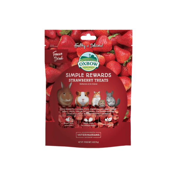 Oxbow Simple Rewards - Fraise Lyophilisée - Gâteries pour Rongeurs