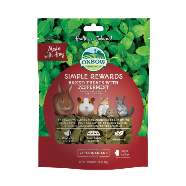 *OXBOW SIMPLE REWARDS Gâteries Rongeur Menthe Poivrée 2oz