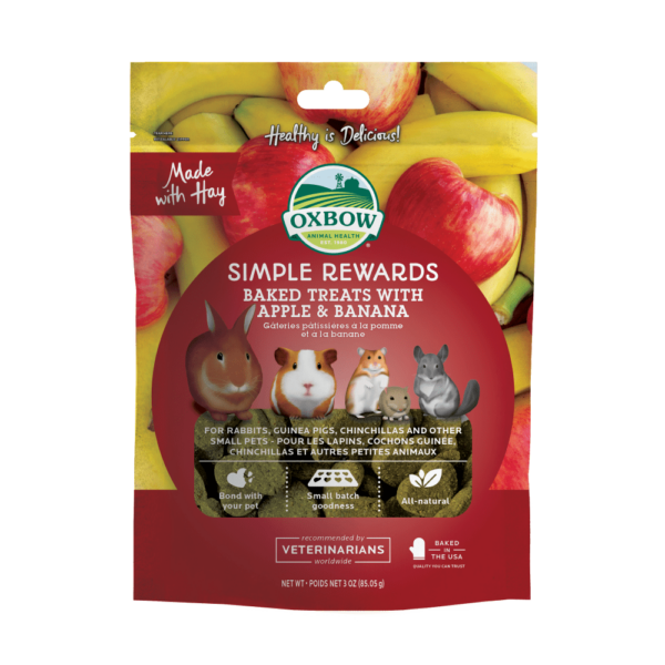 Oxbow Simple Rewards - Pomme et Banane - Gâteries pour Rongeurs