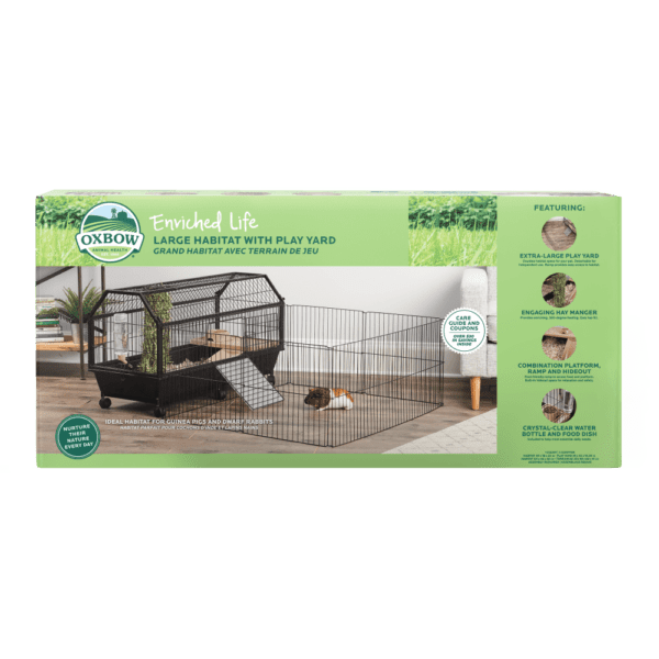 Oxbow Enriched Life - Habitat avec Enclos de Jeu - Habitat pour Lapins et Cochons d'Inde