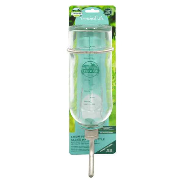 *OXBOW Bouteille d'Eau en Vitre 946ml pour Rongeur