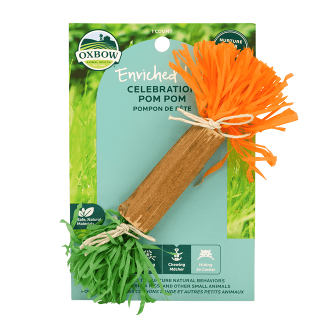 Oxbow Enriched Life - Pompon de Fête - Jouet à Mâcher pour Rongeurs