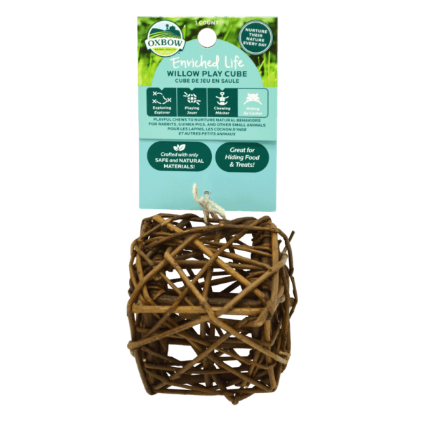 Oxbow Enriched Life - Cube de Jeu en Saule - Jouet à Mâcher pour Rongeurs