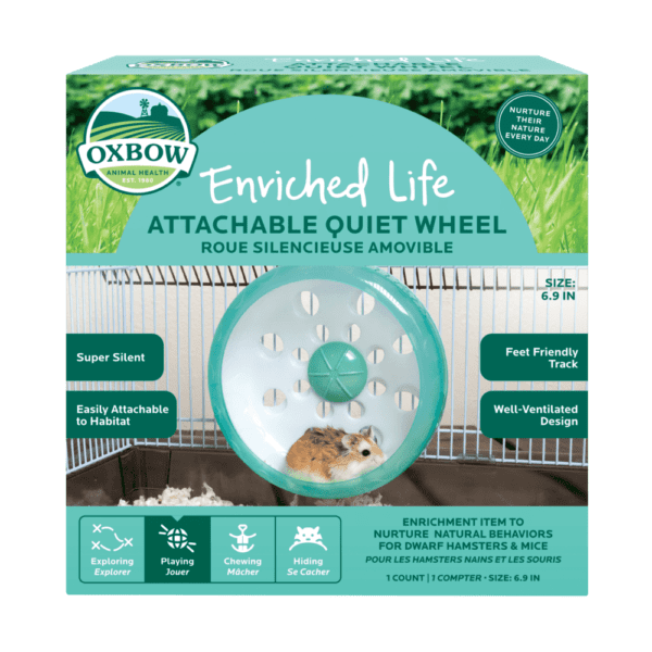 Oxbow Enriched Life - Roue Silencieuse à Fixer - Roue d'Exercice pour Hamsters