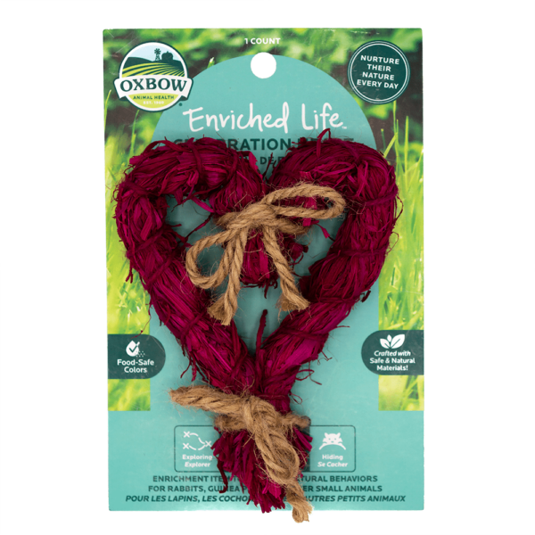 Oxbow Enriched Life - Cœur de Célébration - Jouet à Mâcher pour Rongeurs