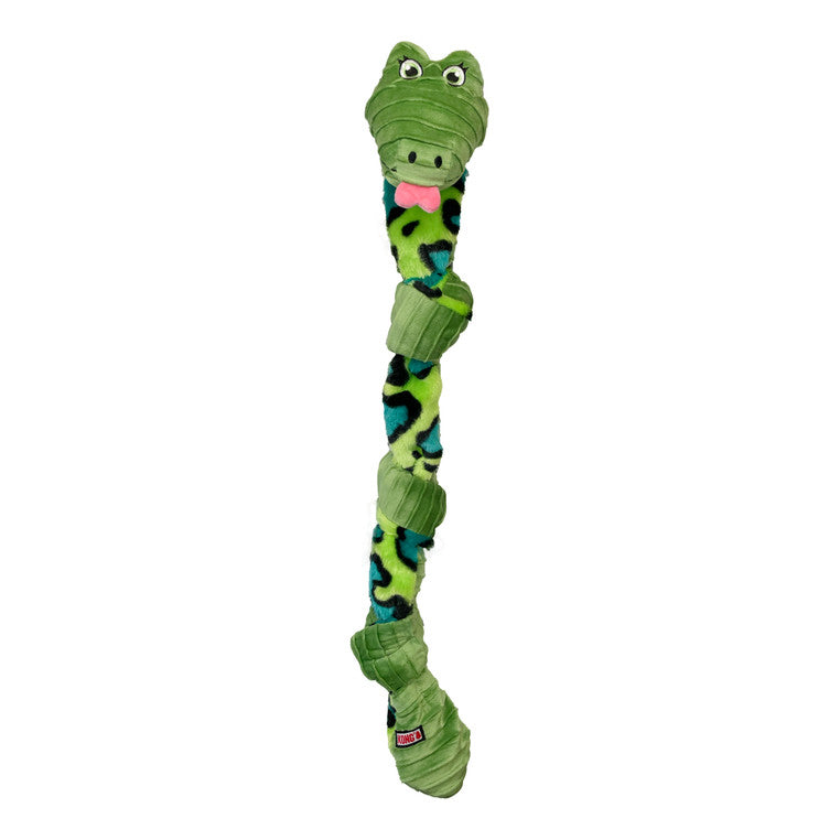 Kong - Knots Serpent - Jouet en Peluche avec Couineur pour Chiens