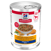 Hill's Science Diet - Chien Senior 7+ Ragoût de Poulet et Légumes - Nourriture Humide pour Chiens