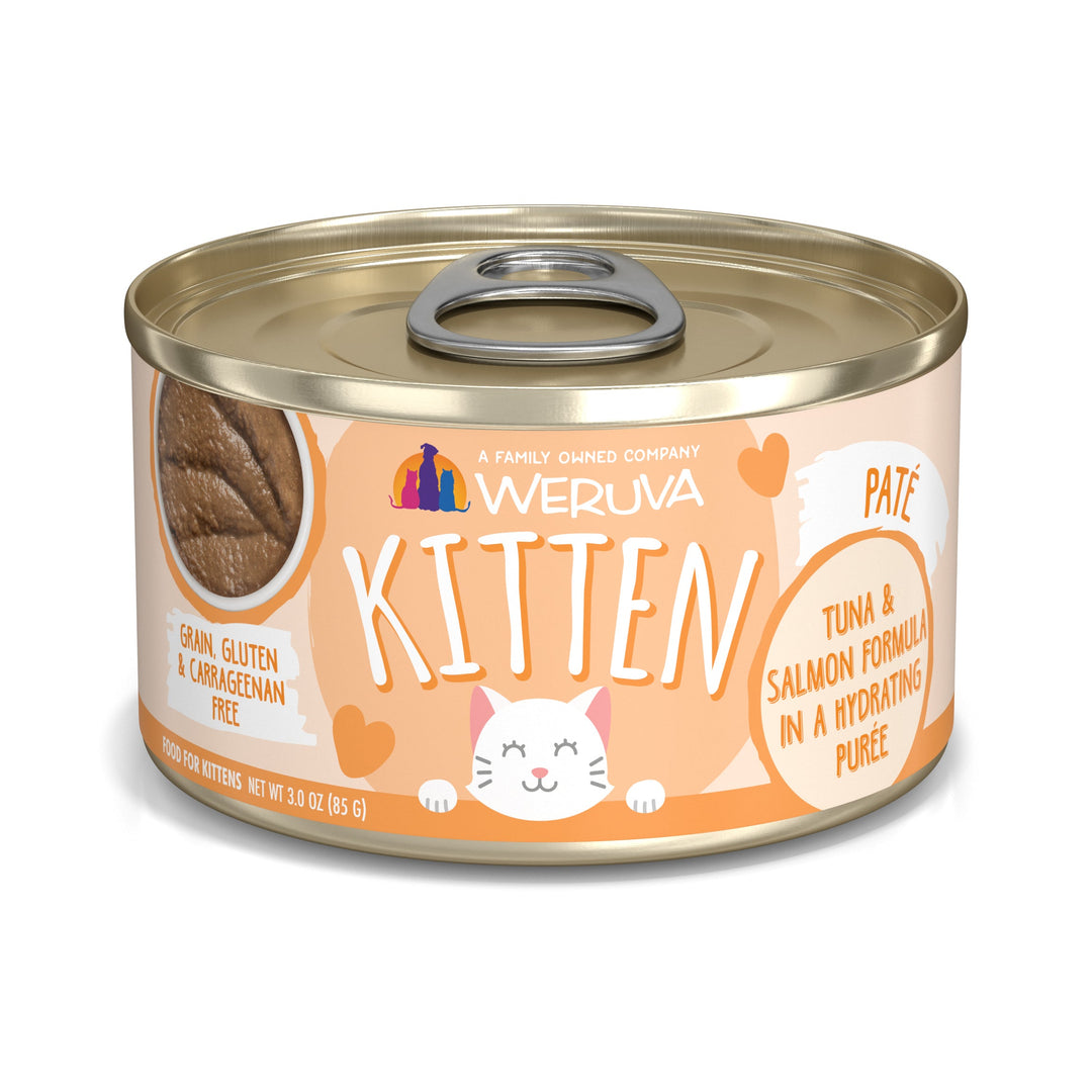 Weruva Classic - Pâté de Thon et Saumon dans une Purée Hydratante - Nourriture Humide Sans Grains pour Chatons
