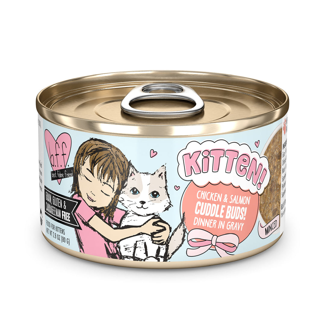 Weruva Best Fido Friend Originals - Cuddle Buds! - Poulet et Saumon en Sauce - Nourriture Humide Sans Grains pour Chatons
