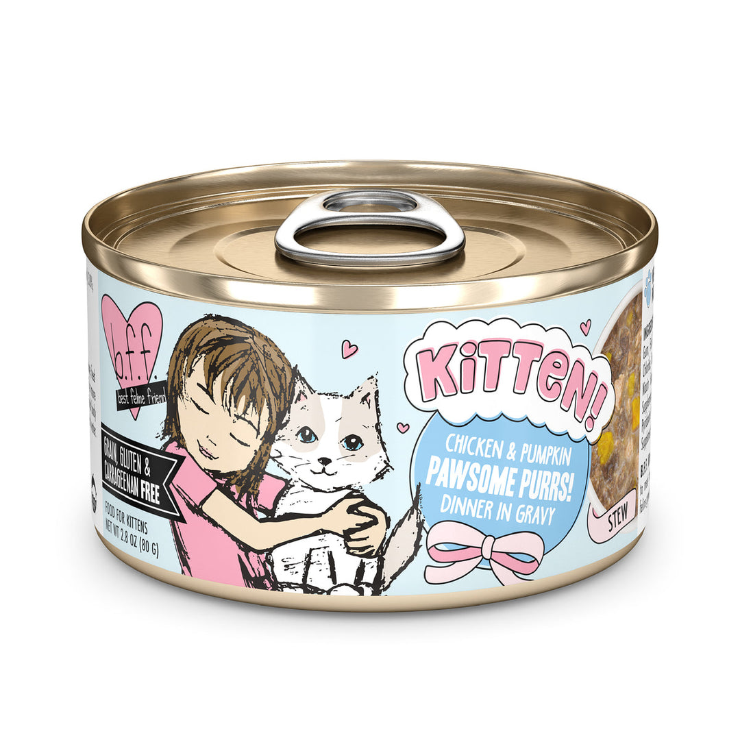 Weruva Best Fido Friend Originals - Pawsome Purrs! - Poulet et Citrouille en Sauce - Nourriture Humide Sans Grains pour Chatons