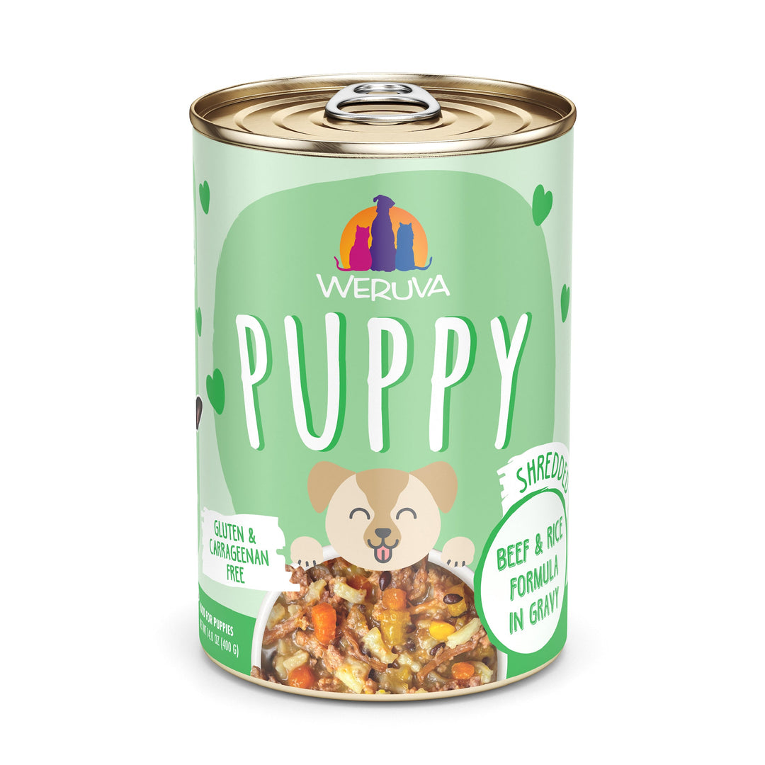 Weruva - Boeuf Effiloché & Riz en Sauce - Nourriture Humide Sans Grains pour Chiots