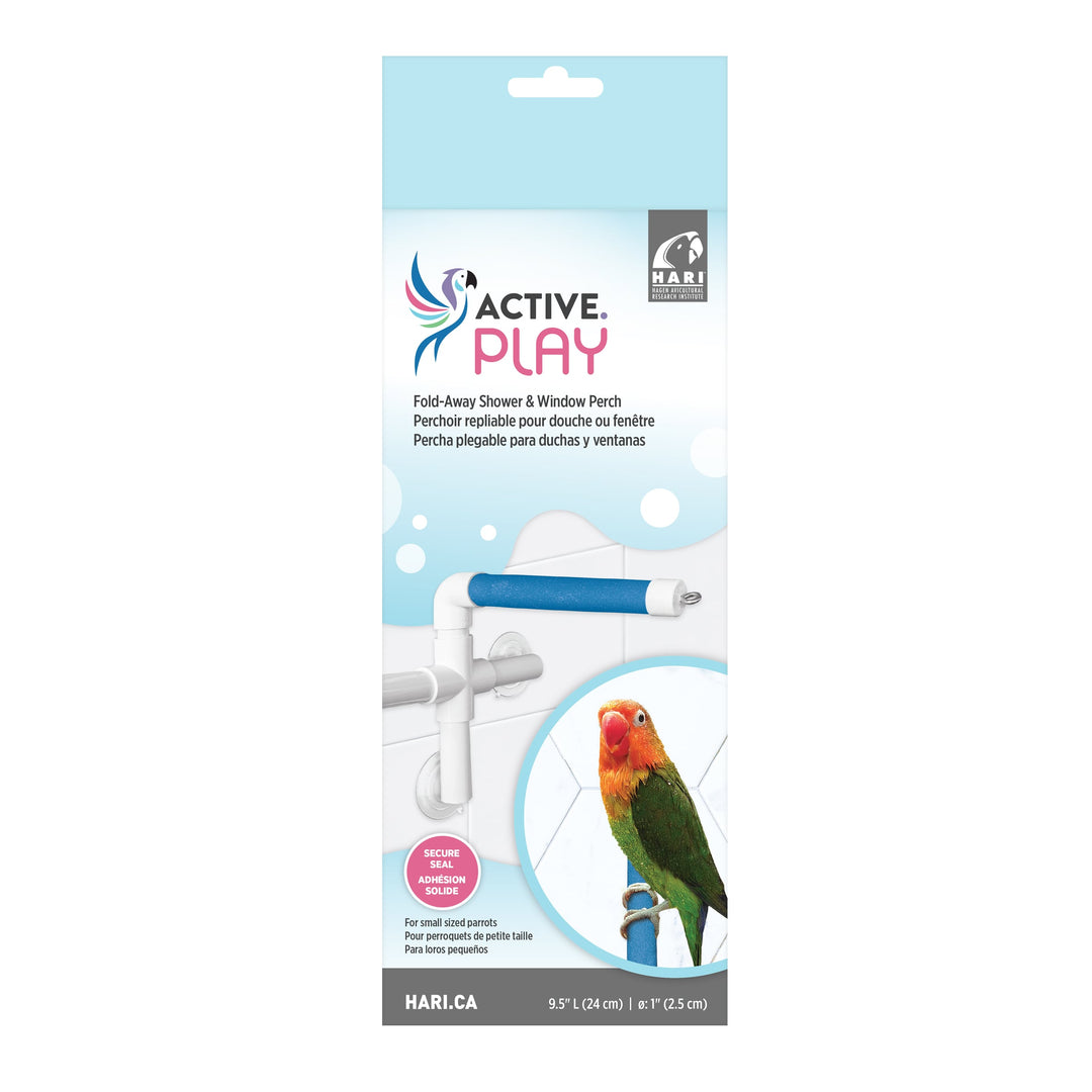 Hari Active Play - Perchoir Repliable à Ventouses - Perchoir pour Perroquets