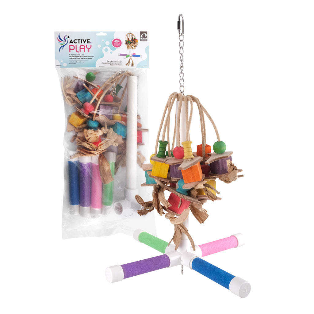 ACTIVE PLAY Perchoir Suspendu en Carrefour avec Jouets