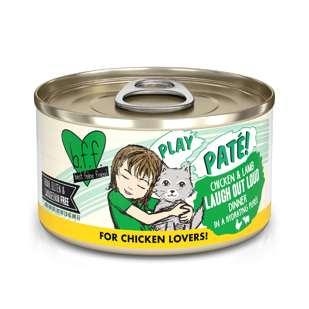 Weruva Best Fido Friend Play - Laugh Out Loud - Pâté de Poulet et Agneau dans une Purée Hydratante - Nourriture Humide Sans Grains pour Chats