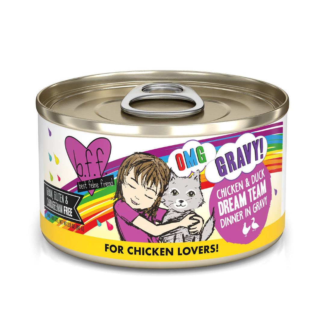 Weruva Best Fido Friend Oh My Gravy! - Chat "Dream Team" Poulet et Canard en Sauce - Nourriture Humide Sans Grains pour Chats