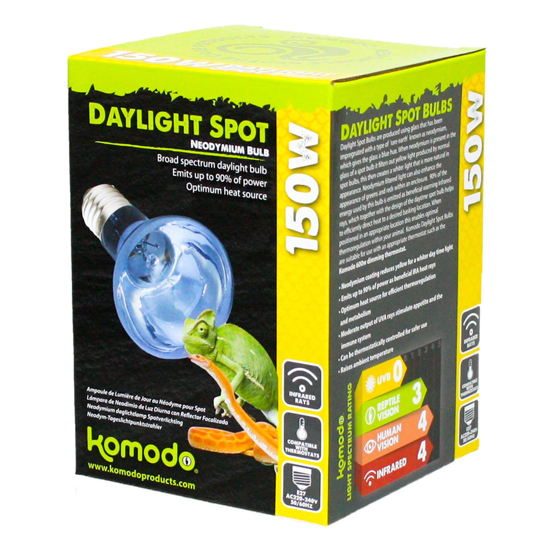 KOMODO Ampoule de Lumière du Jour en Néodyme ES 150W pour Reptiles