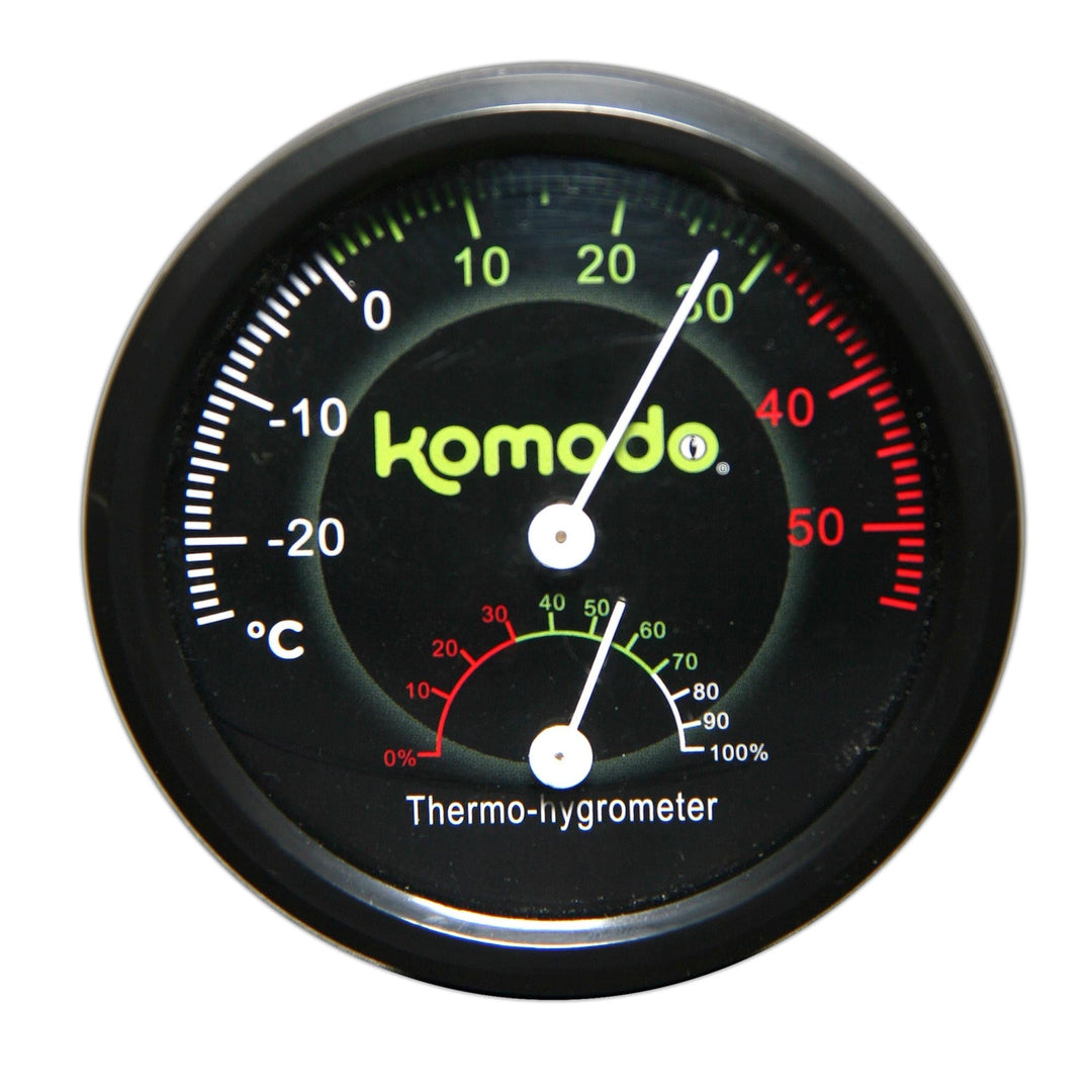 KOMODO Thermomètre & Hygromètre Analogique pour Reptiles