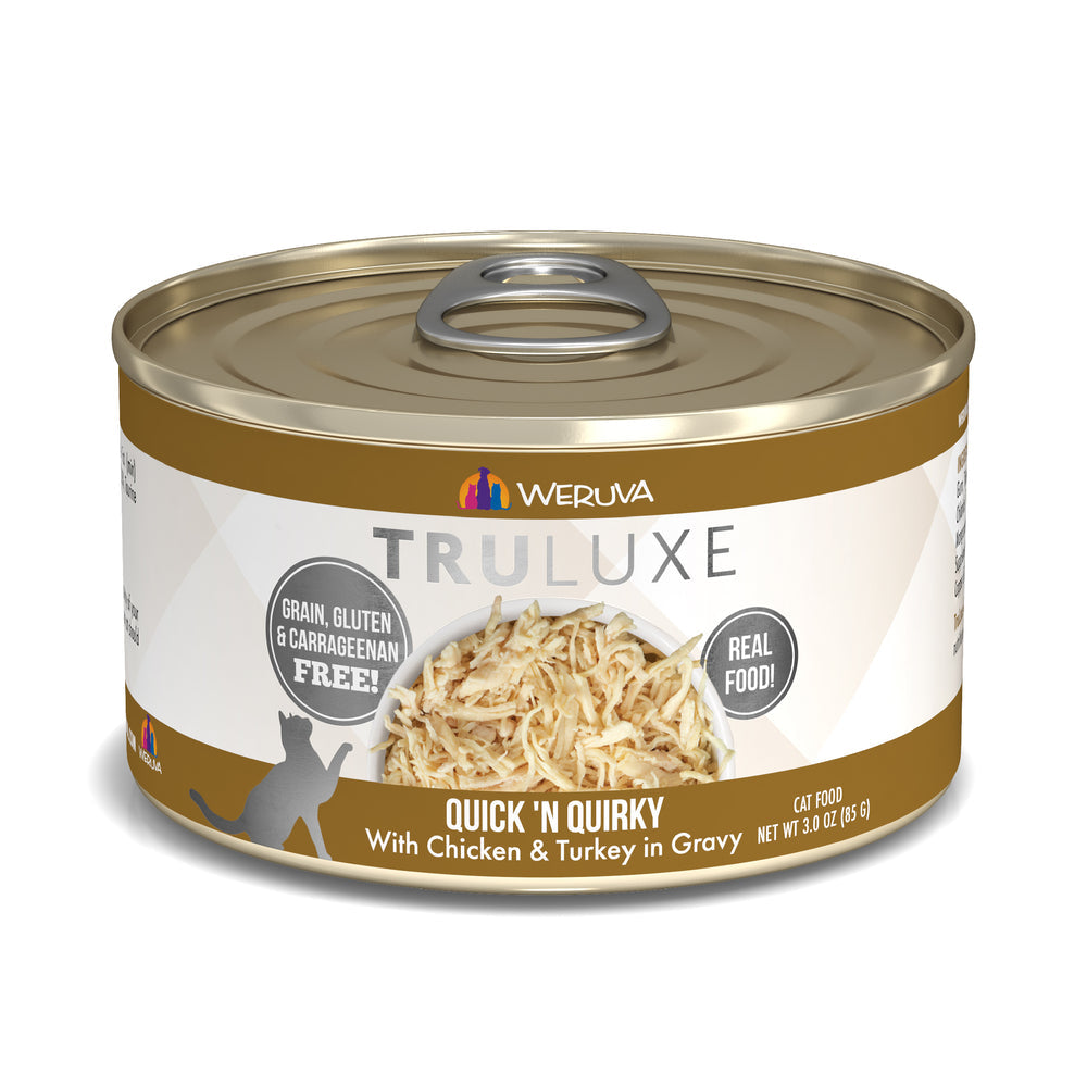 Weruva Truluxe - Quick 'N Quirky - Poulet et Dinde en Sauce - Nourriture Humide Sans Grains pour Chats