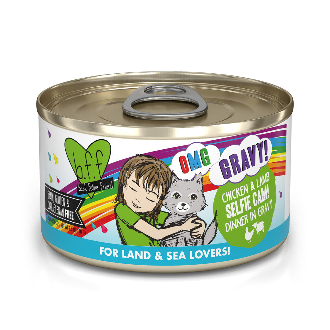 Weruva Best Fido Friend Oh My Gravy! - Selfie Cam! - Poulet et Agneau en Sauce - Nourriture Humide Sans Grains pour Chats