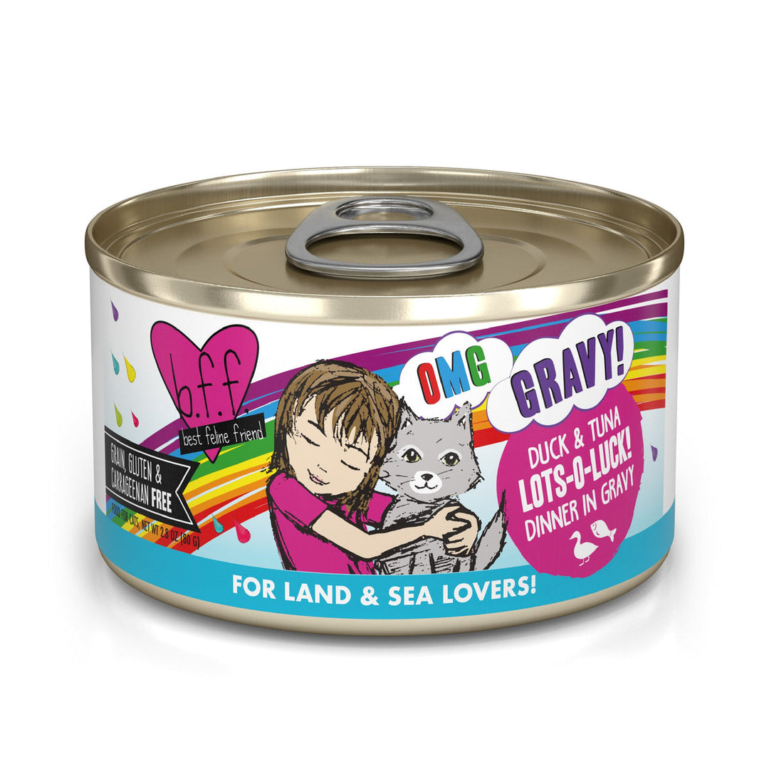 Weruva Best Fido Friend Oh My Gravy! - Chat "Lots-O-Luck!" Canard et Thon en Sauce - Nourriture Humide Sans Grains pour Chats
