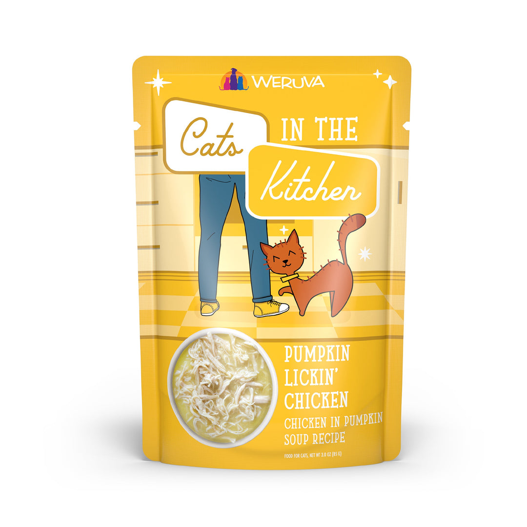 Weruva Cats in the Kitchen - Pumpkin Lickin' Chicken - Poulet dans une Soupe de Citrouille - Nourriture Humide Sans Grains pour Chats en Sachet