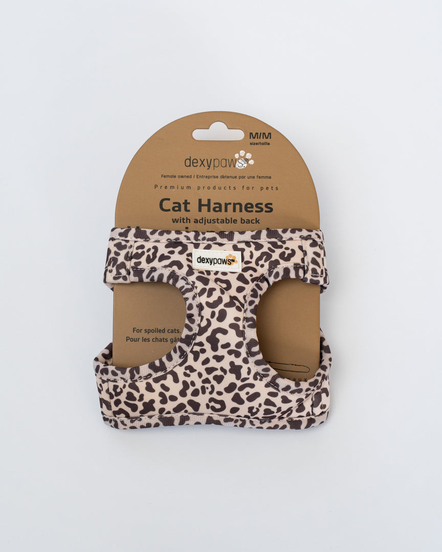 DEXYPAWS Chat Harnais Néoprène Motifs Léopard M