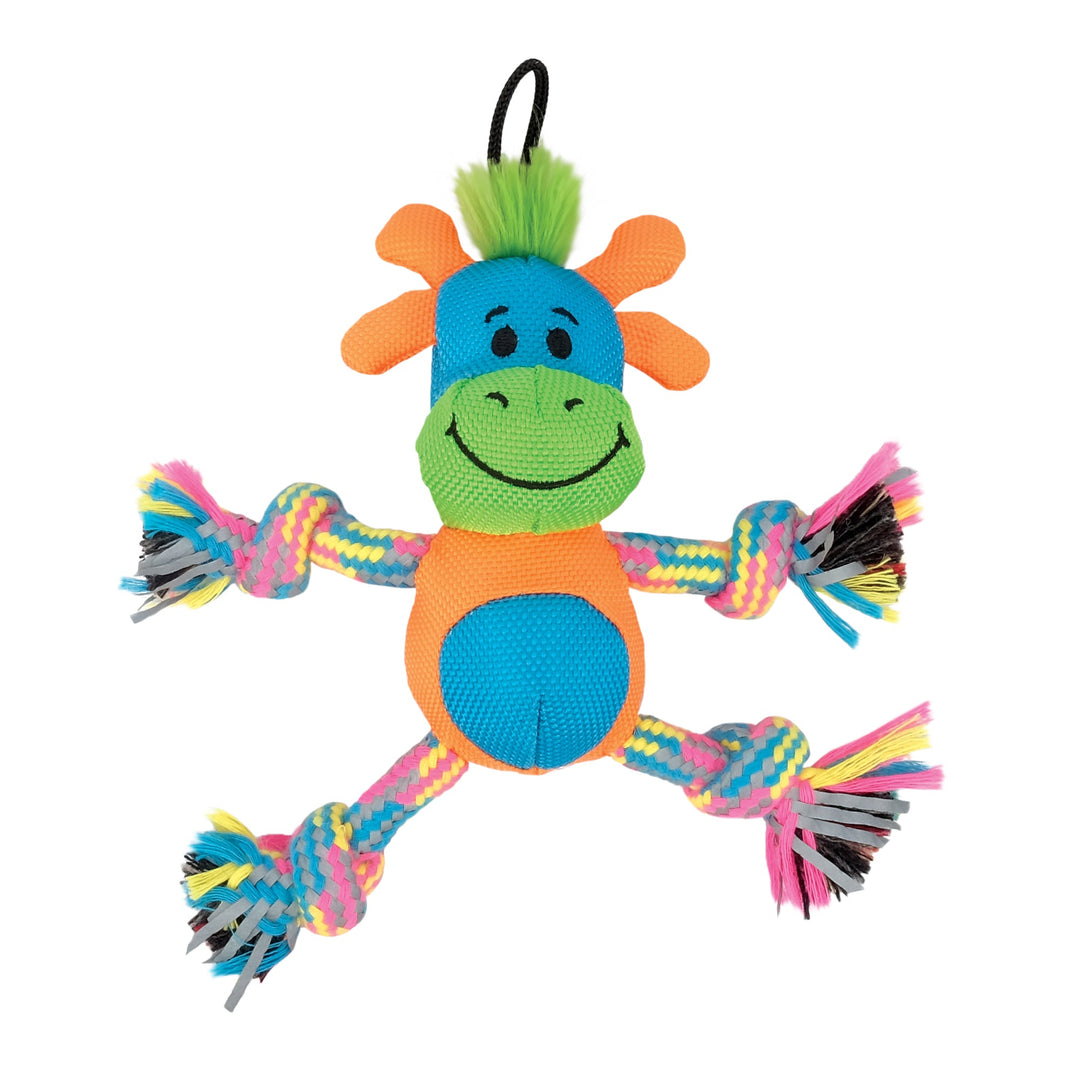 Mojo Naturals Zeus - Copains avec Cordes 13.75 cm - Jouet en Peluche pour Chiens