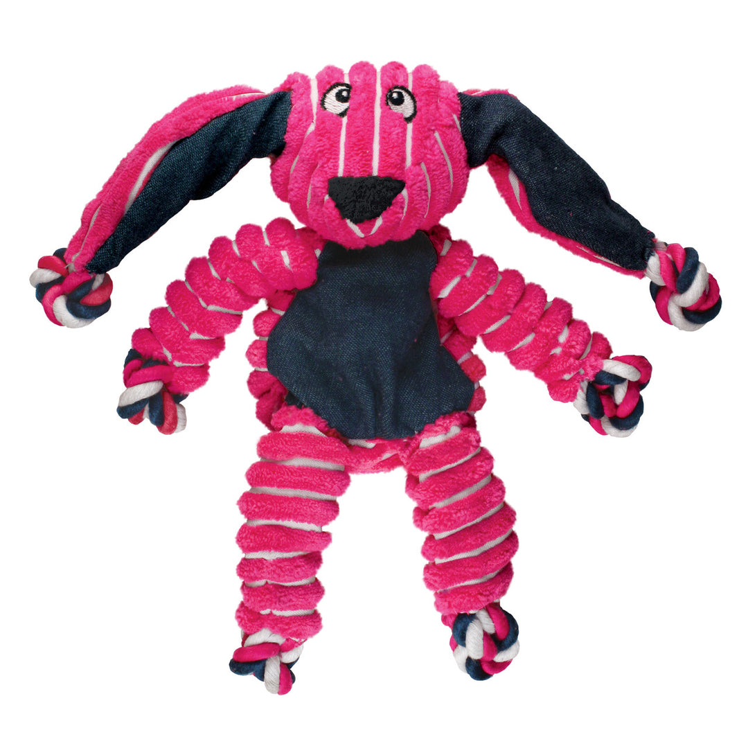 Kong - Floppy Knots Lapin - Jouet en Peluche avec Couineur pour Chiens