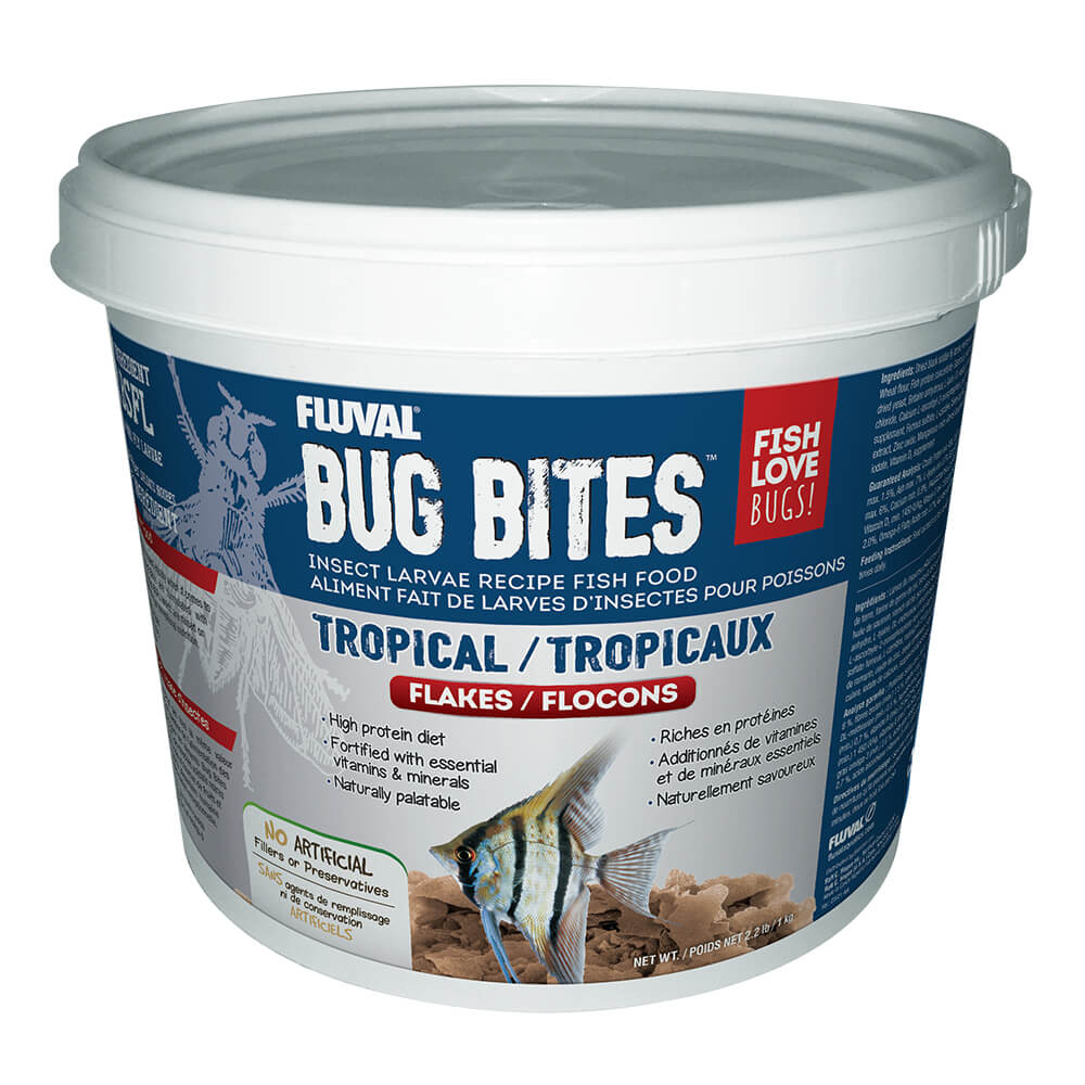 Fluval Bug Bites - Flocons pour Poissons Tropicaux - Nourriture pour Poissons