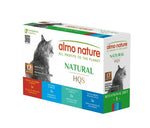 Voir l’image dans la galerie, Almo Nature HQS Natural - Chat Pack #2 Variété de Truite/Thon/Poulet/Crevettes/Maquereau au Bouillon - Multipack de 6 x 70 g - Nourriture Humide pour Chats