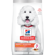 Hill's Science Diet - Digestion Parfaite (Perfect Digestion), Petites Bouchées Poulet et Riz Brun - Nourriture Sèche pour Chiens Adultes 7+ Ans