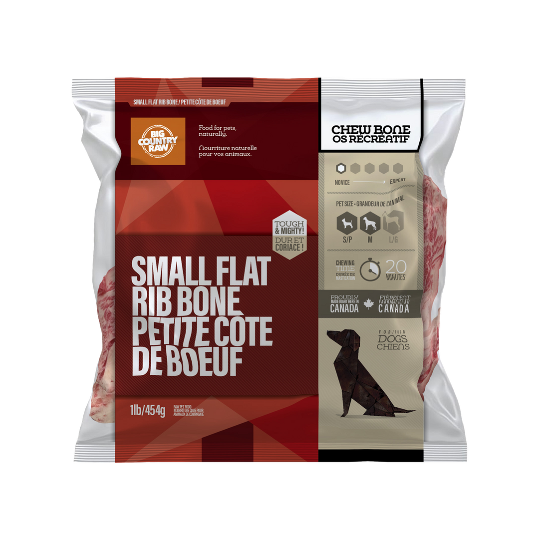 Big Country Raw - Côte de Boeuf - Gâteries Crues Congelées pour Chiens