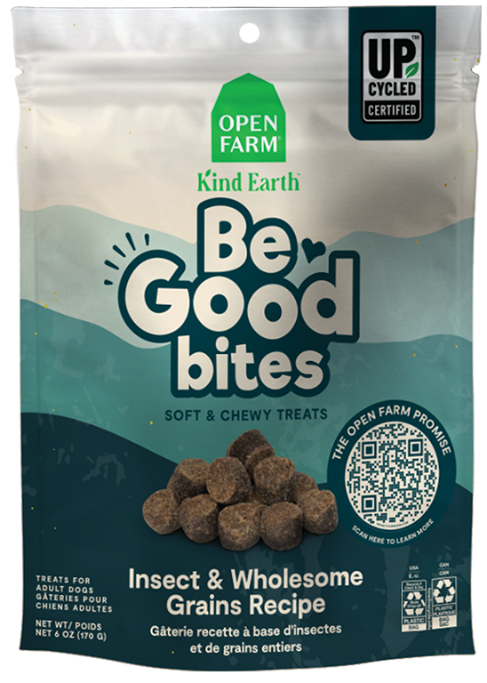 Open Farm Be Good Bites - Base d'Insectes et Grains Entiers - Gâteries Tendres pour Chiens