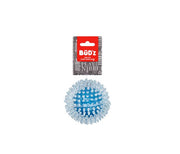 BüD'z - Jouet Balle à Pointes Transparente en Caoutchouc pour Chiens, 9 cm