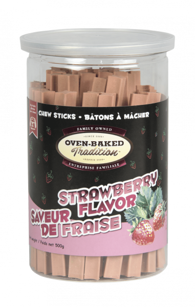 OBT Gâteries Chien Bâtons Saveur Fraise 500g